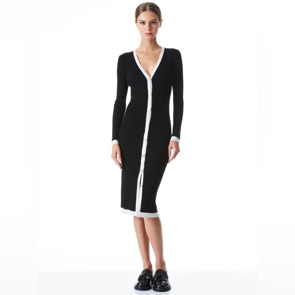 ALICE + OLIVIA long button down knit cardigan *BRAND NEW IN PLASTIC *